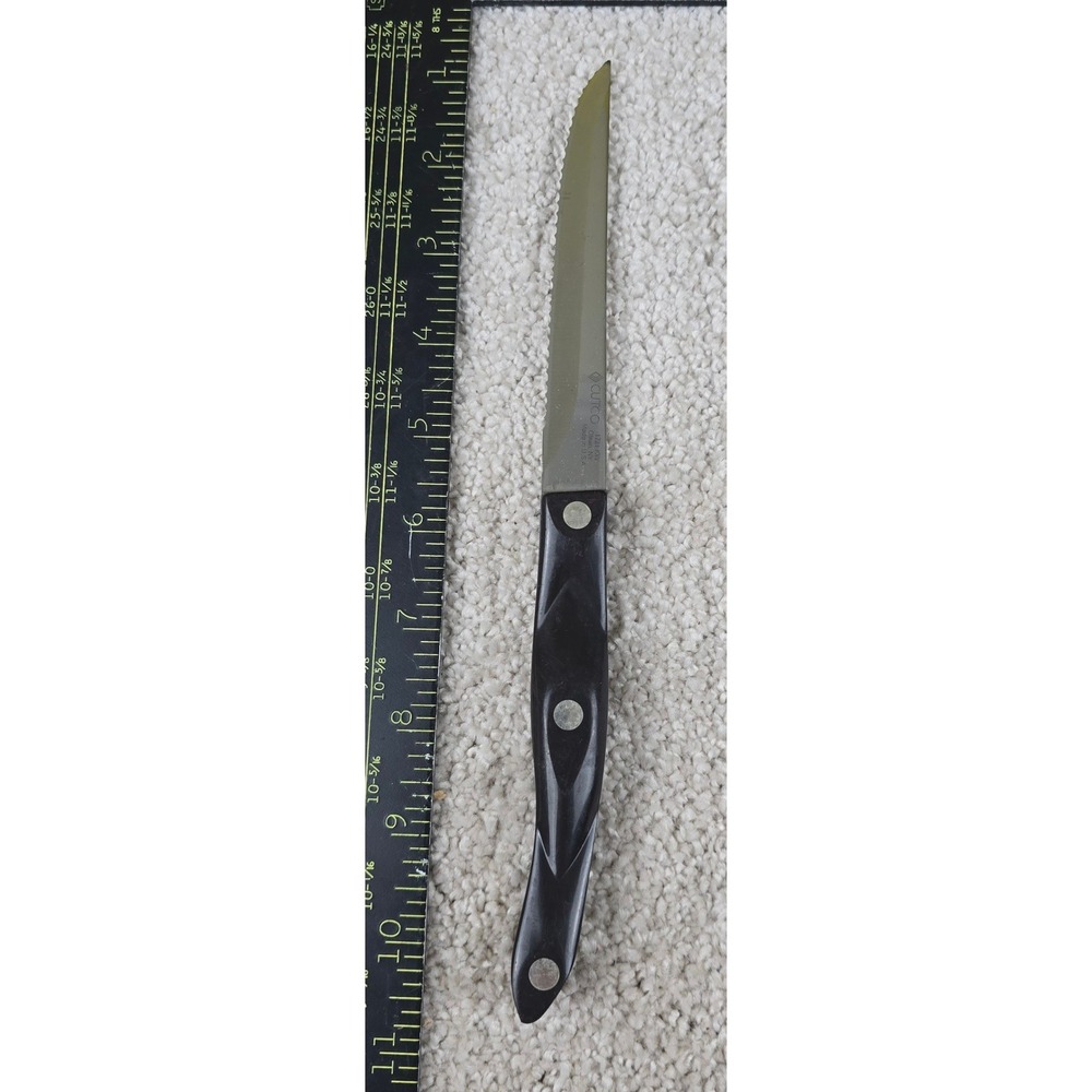 Cutco 1721 KW Steak Knife Black Serrated Edge Double-D Made in USA
